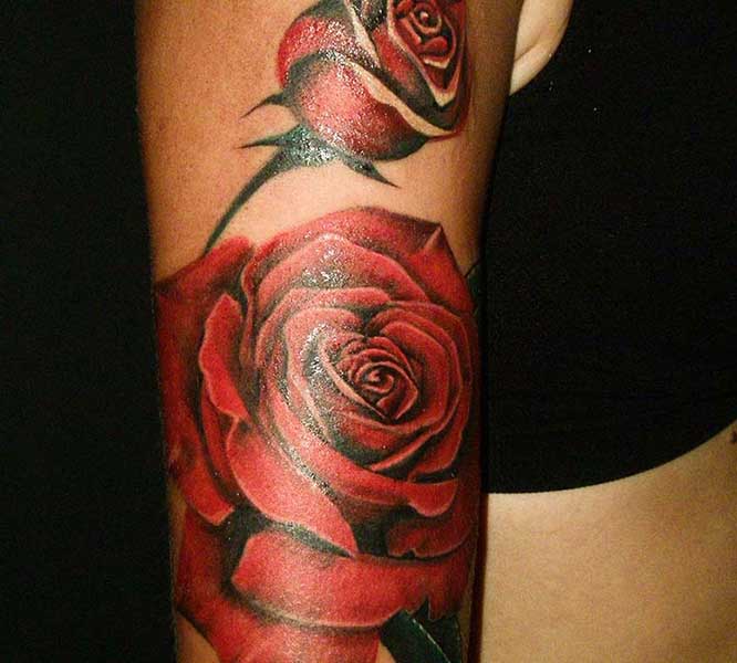 tetování květ růže